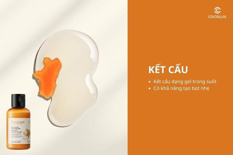 Sữa rửa mặt nghệ có khả năng tạo bọt nhẹ