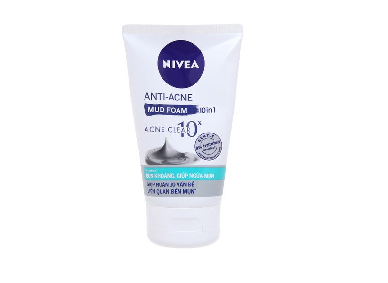 Sữa rửa mặt Nivea Anti-Acne Mud Foam giúp kiểm soát mụn
