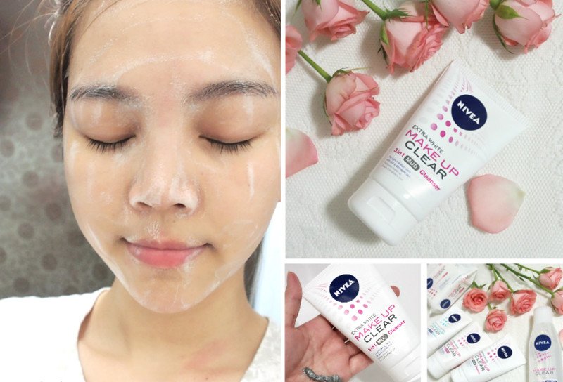 Sữa rửa mặt Nivea Extra White Makeup Clear Mud Foam tiện lợi