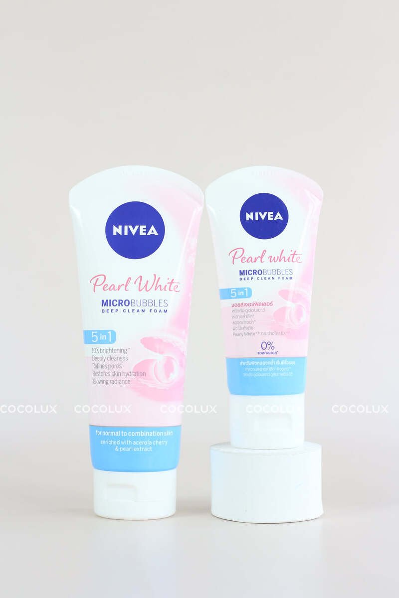 Sữa Rửa Mặt Nivea Trắng Da Ngọc Trai giúp da sáng mịn tự nhiên