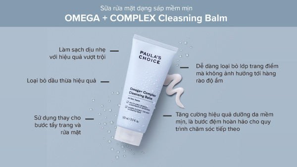 Sữa rửa mặt Omega tăng cường khả năng dưỡng da mềm mịn
