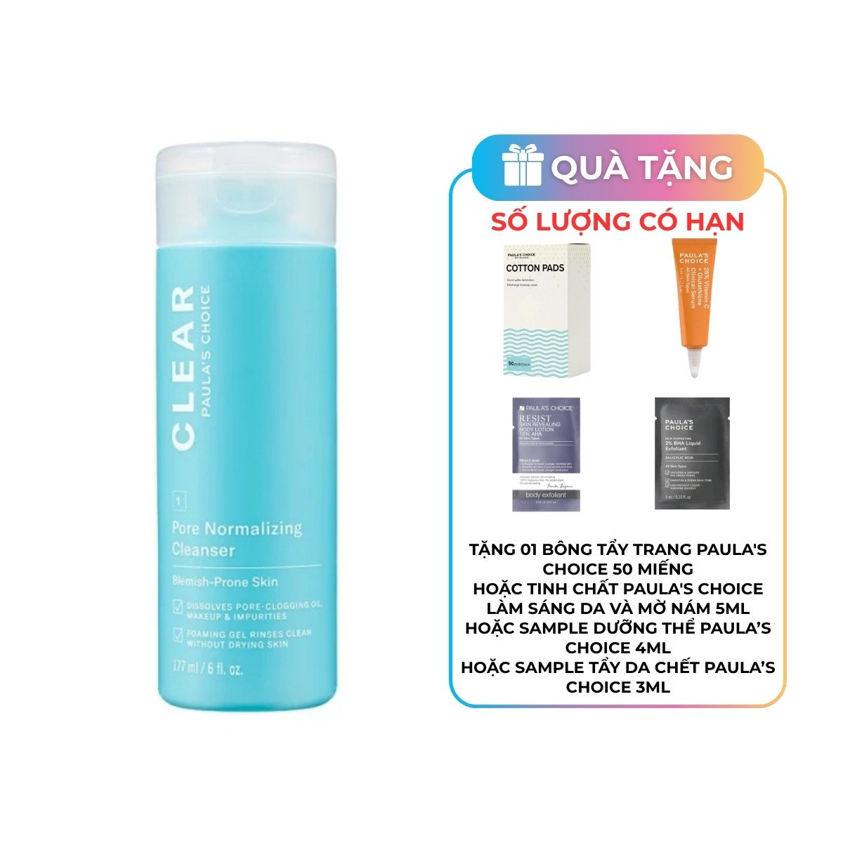 Sữa rửa mặt Paula's Choice làm sạch sâu cho da mụn