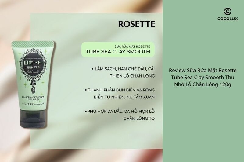 Sữa Rửa Mặt Rosette Thu Nhỏ Lỗ Chân Lông 120g