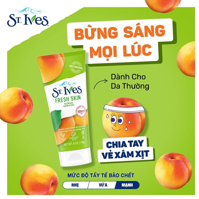 Sữa rửa mặt St.Ives Quả Mơ Tươi Sáng