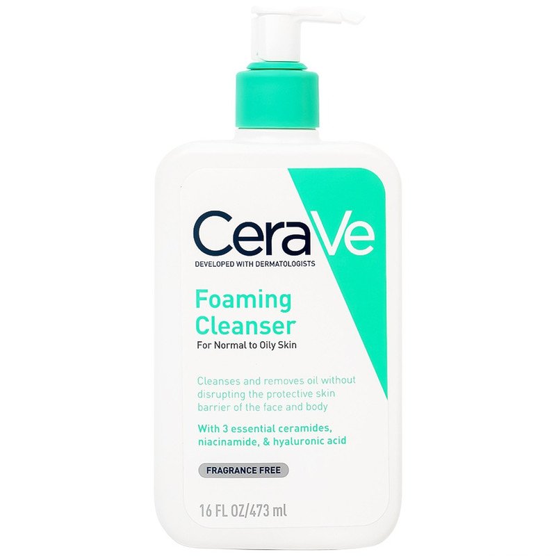 Sữa rửa mặt tạo bọt làm sạch sâu cho da dầu Cerave Foaming Cleanser