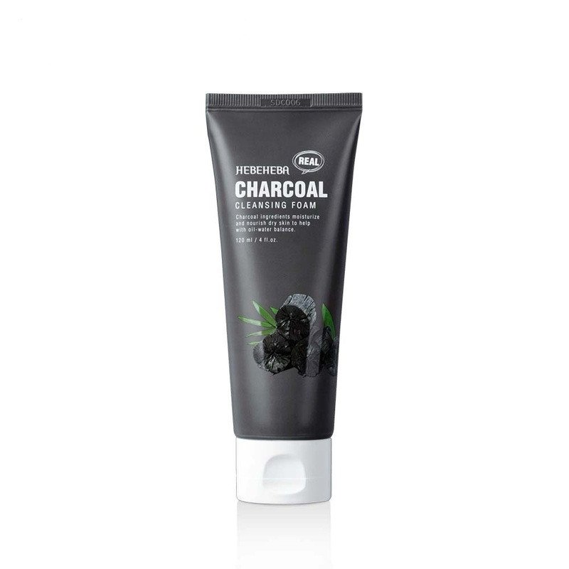 Sữa rửa mặt than hoạt tính Hebeheba Real Chaircoal Cleansing Foam cho da dầu