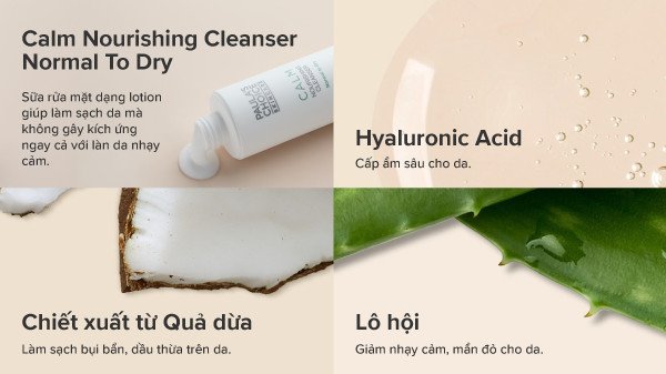 Sữa rửa mặt tốt cho da khô nhạy cảm, nuôi dưỡng làn da ẩm mượt