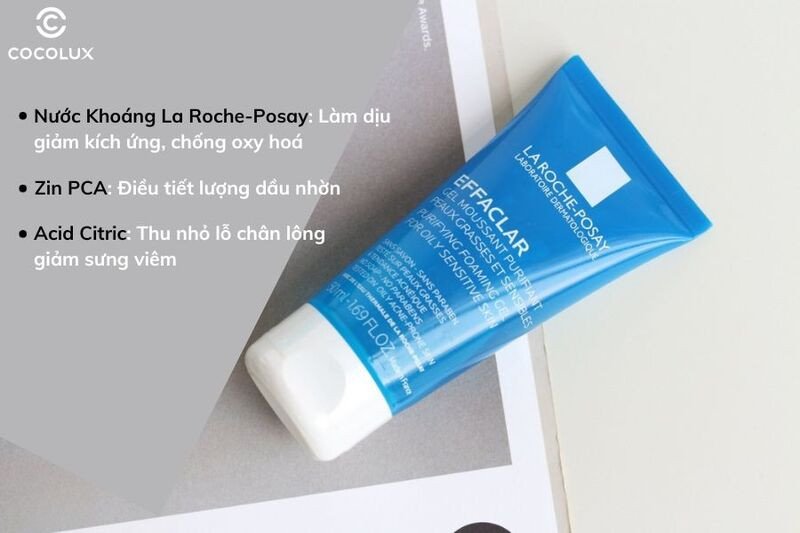 Thành phần cốt lõi của sữa rửa mặt La Roche Posay Effaclar