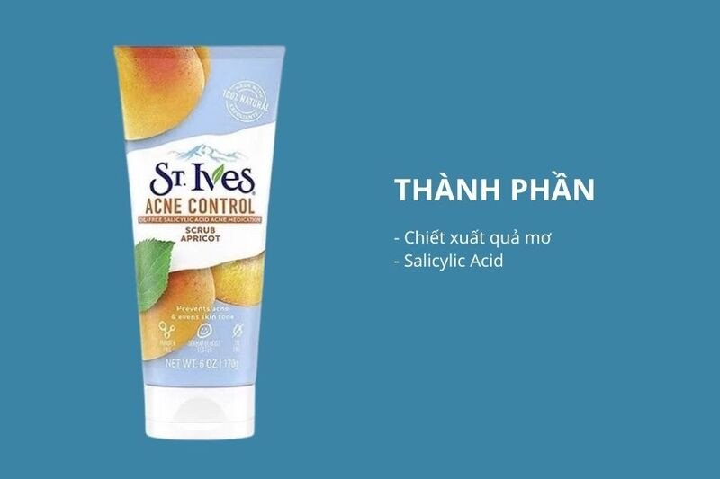 Thành phần của Sữa Rửa Mặt St.Ives Acne Control Apricot