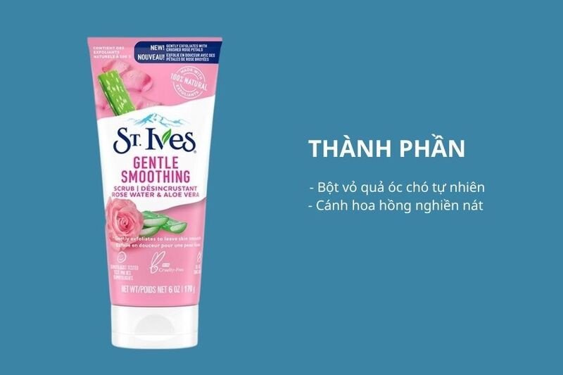 Thành phần của Sữa Rửa Mặt St.Ives Rose Water &amp; Aloe Vera