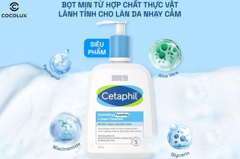 Thành phần nổi bật của sữa rửa mặt Cetaphil