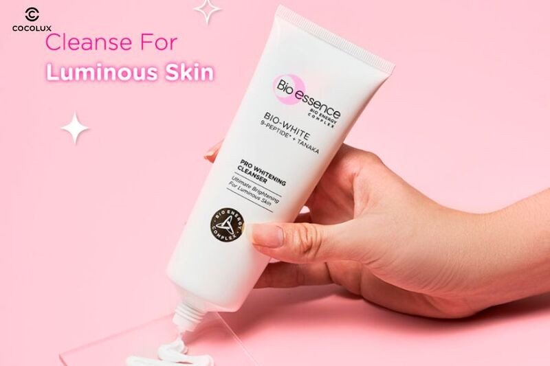 Thiết kế bao bì của Sữa Rửa Mặt Bio-essence Bio-White Pro Whitening Cleanser Dưỡng Sáng Da 100g