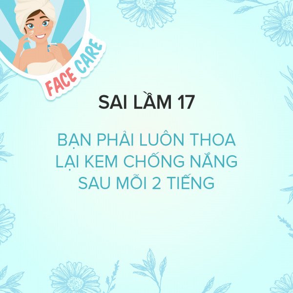 Thoa lại kem chống nắng