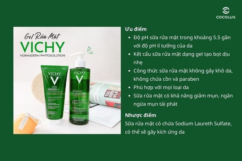 Tổng hợp ưu nhược điểm khi sử dụng Gel rửa mặt Vichy