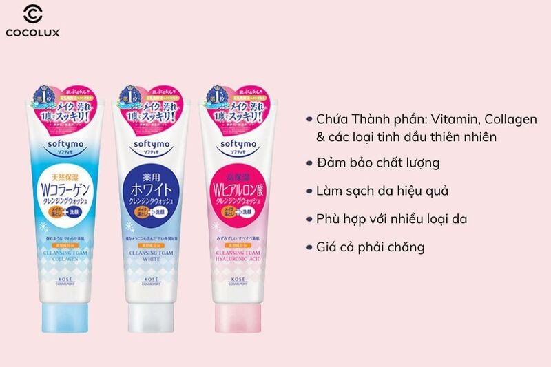 Ưu điểm của sữa rửa mặt Kose
