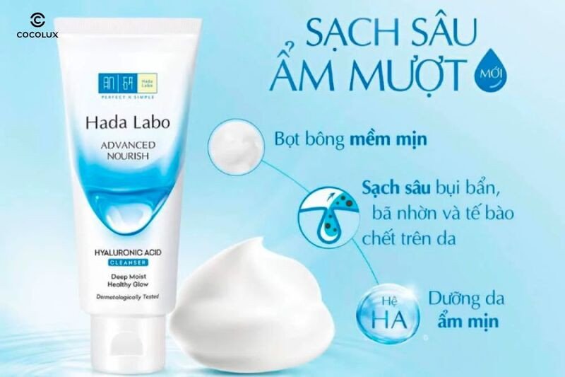 Ưu điểm vượt trội của Sữa Rửa Mặt Hada Labo Advanced Nourish
