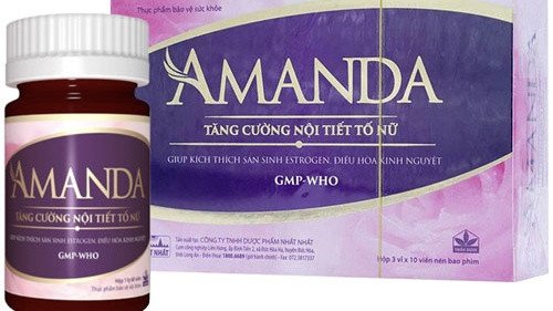 Viên uống Amanda hỗ trợ điều hòa nội tiết tố nữ và làm đẹp da
