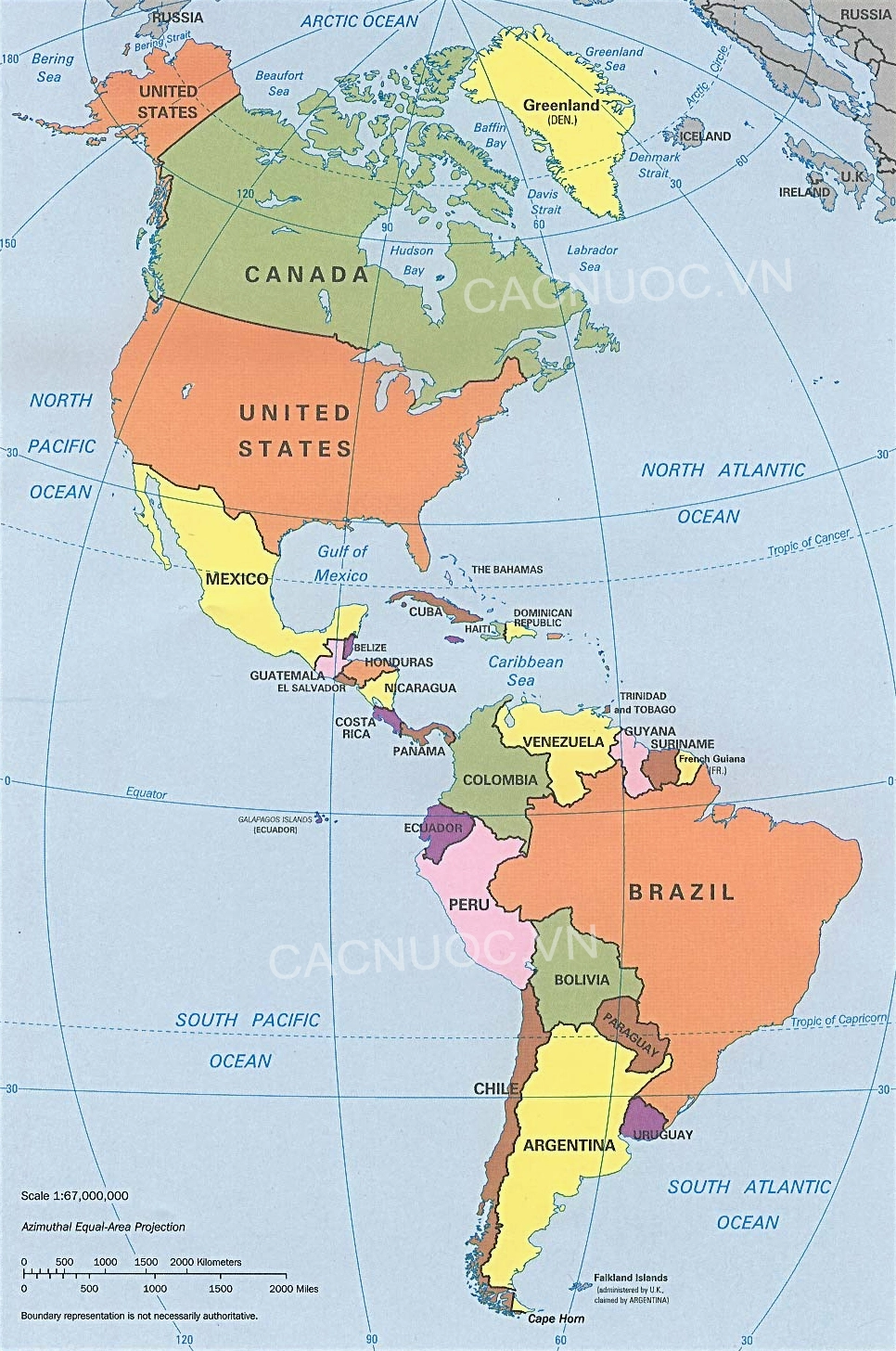 Brazil Thuộc Châu Lục Nào? Khám Phá Vùng Đất Nam Mỹ Kỳ Diệu Bản đồ các quốc gia châu Mỹ