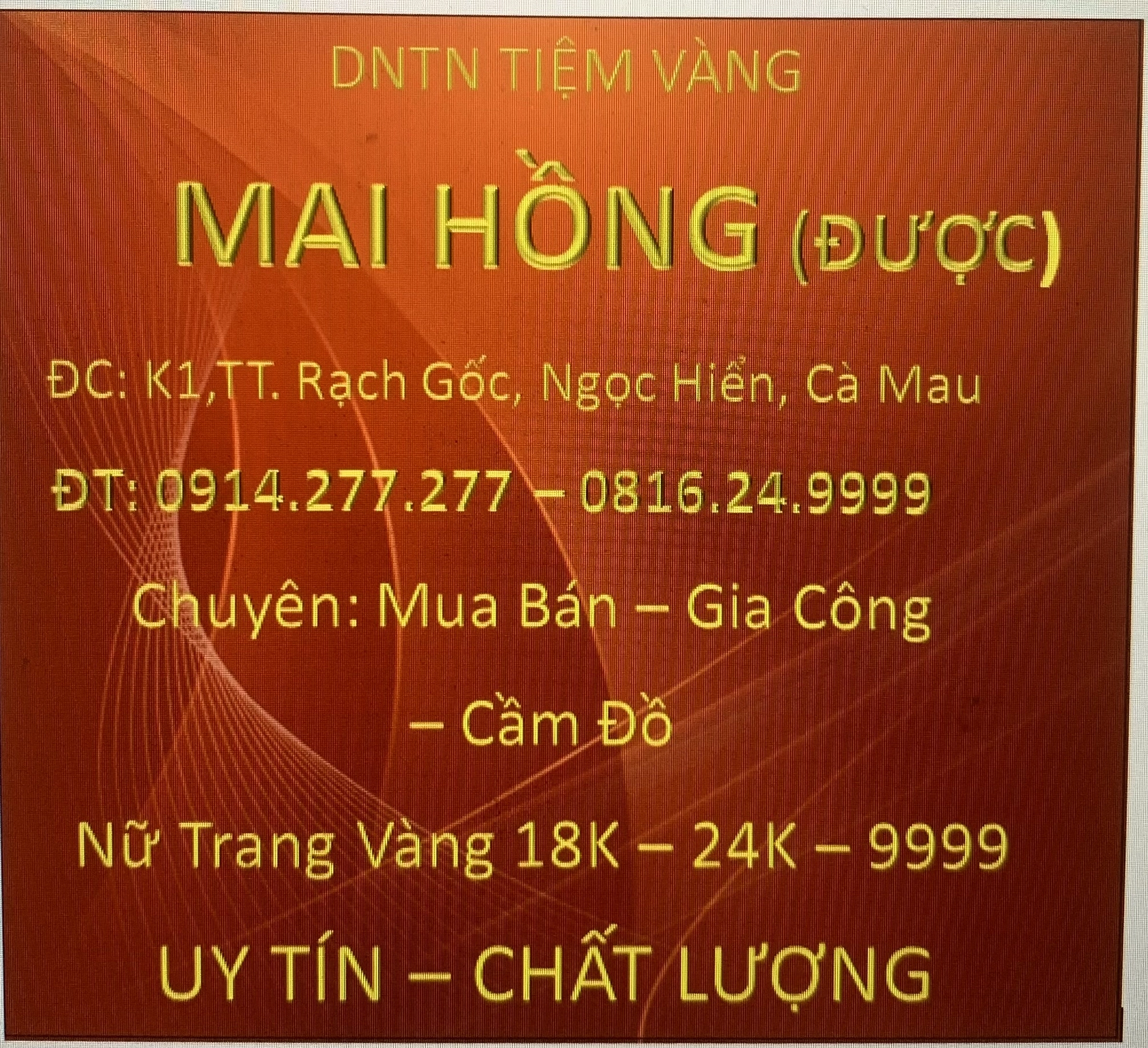 Hội Kim Hoàn Cà Mau Hôm Nay: Cập Nhật Giá Vàng & Xu Hướng 2026 Cửa hàng kim hoàn tại Cà Mau