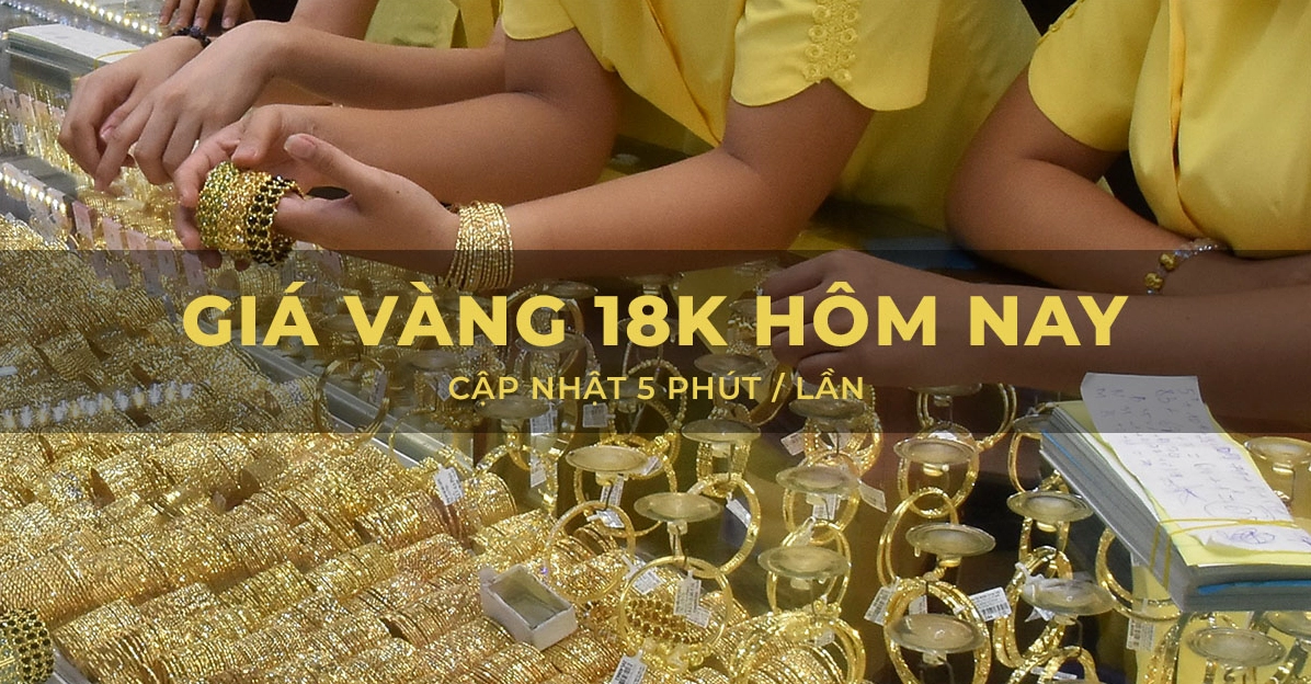 Giá vàng 18k hôm nay tại cửa hàng